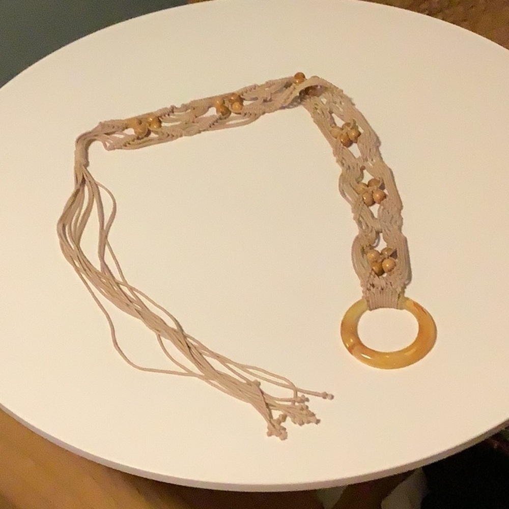 Retro Macrame Rope Belt